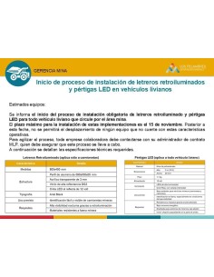 Letreros Retroiluminados, Exigencia Antofagasta Minerals (Pelambres). 2